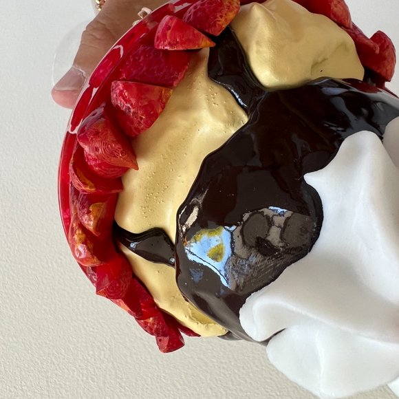 SS22 Moschino Couture Jeremy Scott Diner Red Ice Cream Sundae Crossbody Bag - Picture 9 of 16